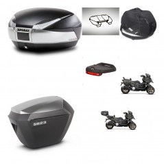 SHAD SH23 alu suitcases + mounting bracket SH48 trunk accessories TITANIUM PREMIUM KIT-481472