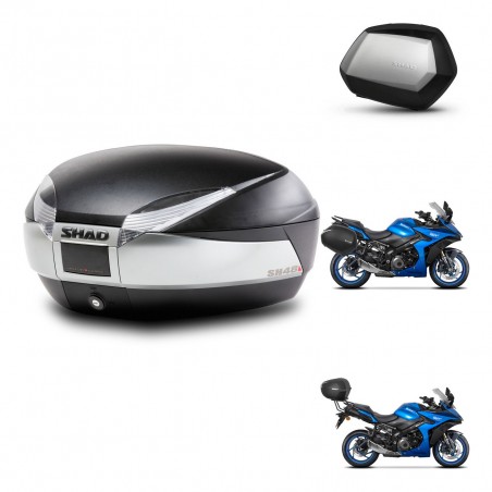 SHAD Maletas SH35 PREMIUM + soporte montaje baul SH48 TITANIUM KIT-481476