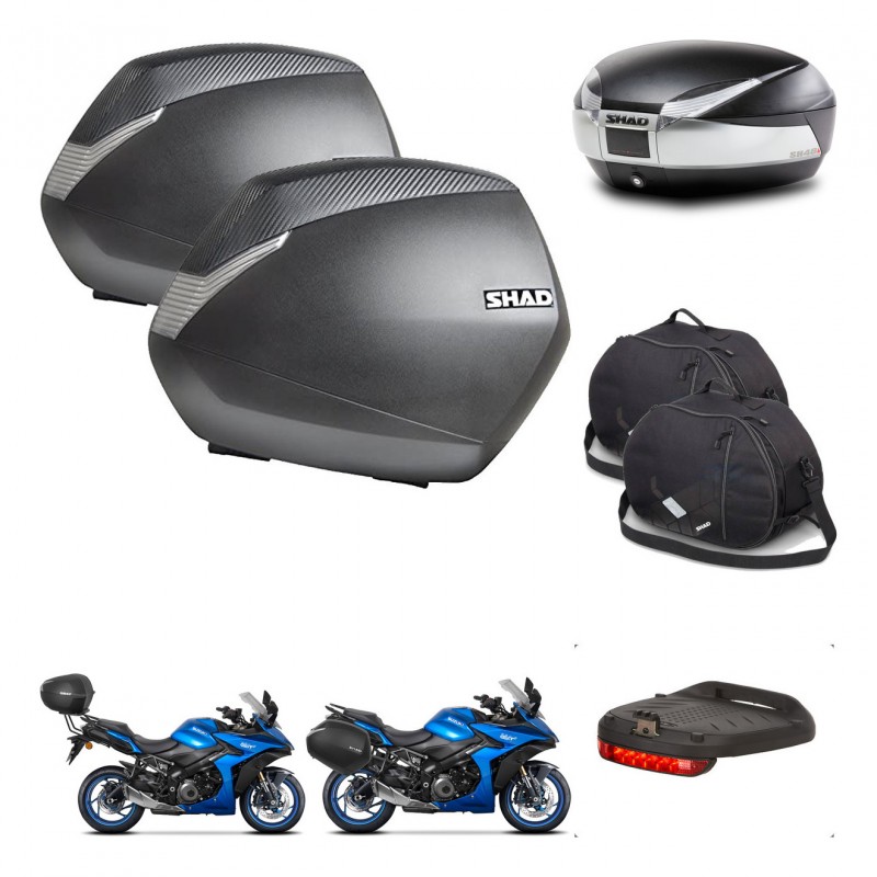 SHAD Baul SH48 + soporte montaje maletas SH36 accesorios TITANIUM PREMIUM KIT-481480