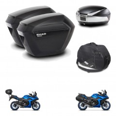 SHAD SH48 trunk + mounting bracket sh23 suitcases accessories TITANIUM PREMIUM KIT-481487