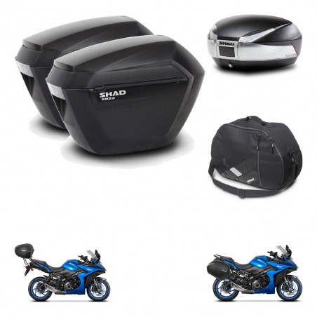 SHAD Baul SH48 + soporte montaje maletas sh23 accesorios TITANIUM PREMIUM KIT-481487