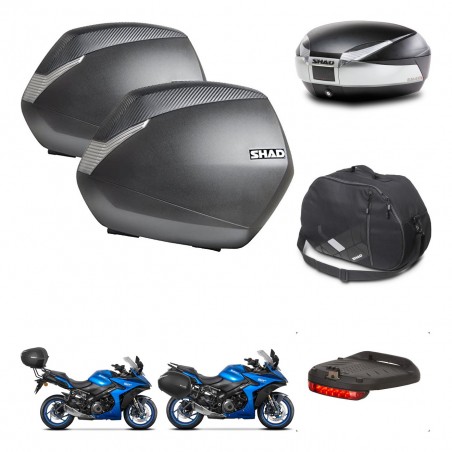 SHAD SH48 trunk + mounting bracket SH36 suitcases accessories TITANIUM PREMIUM KIT-481491