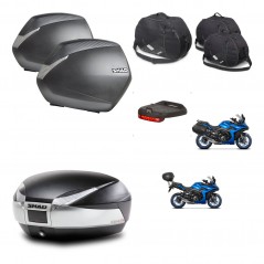 SHAD SH48 trunk + mounting bracket SH36 suitcases accessories TITANIUM PREMIUM KIT-481492