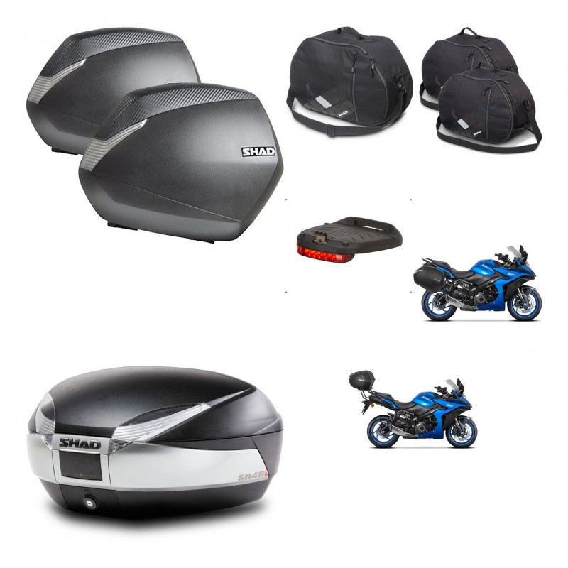 SHAD Baul SH48 + soporte montaje maletas SH36 accesorios TITANIUM PREMIUM KIT-481492
