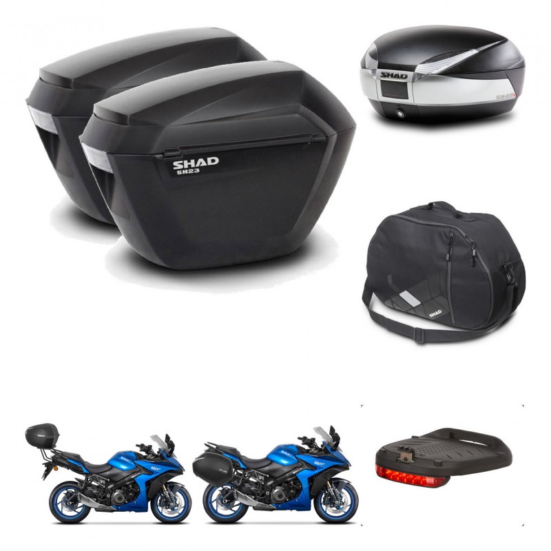 SHAD SH48 trunk + mounting bracket sh23 suitcases accessories TITANIUM PREMIUM KIT-481493