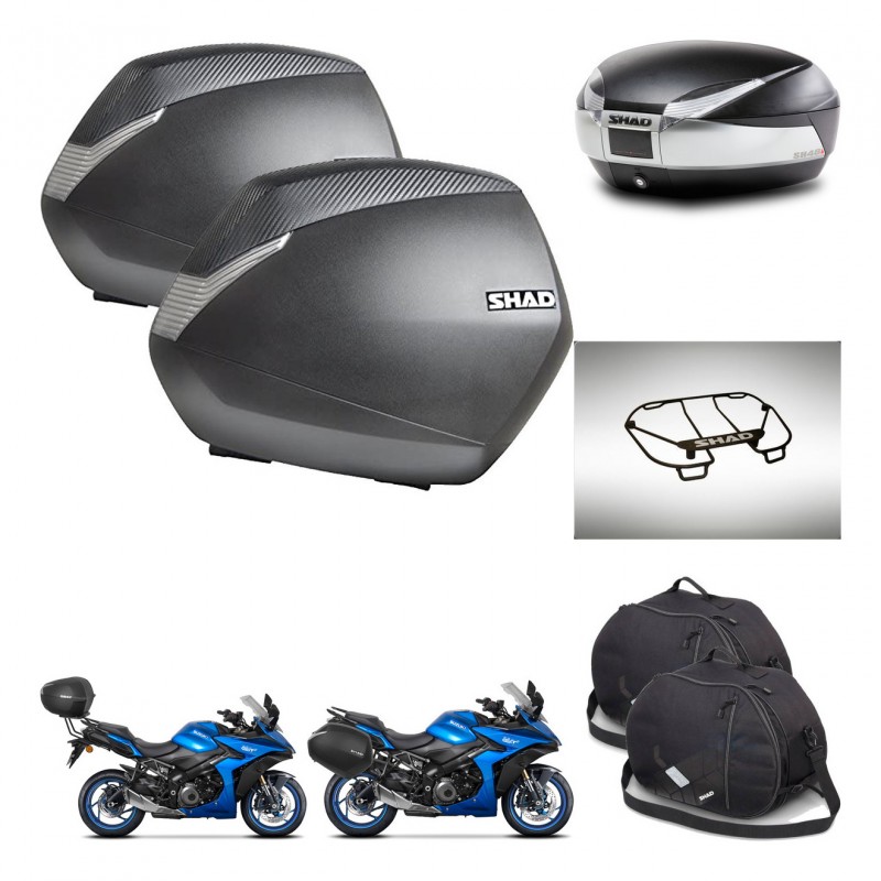 SHAD Baul SH48 + soporte montaje maletas SH36 accesorios TITANIUM PREMIUM KIT-481498