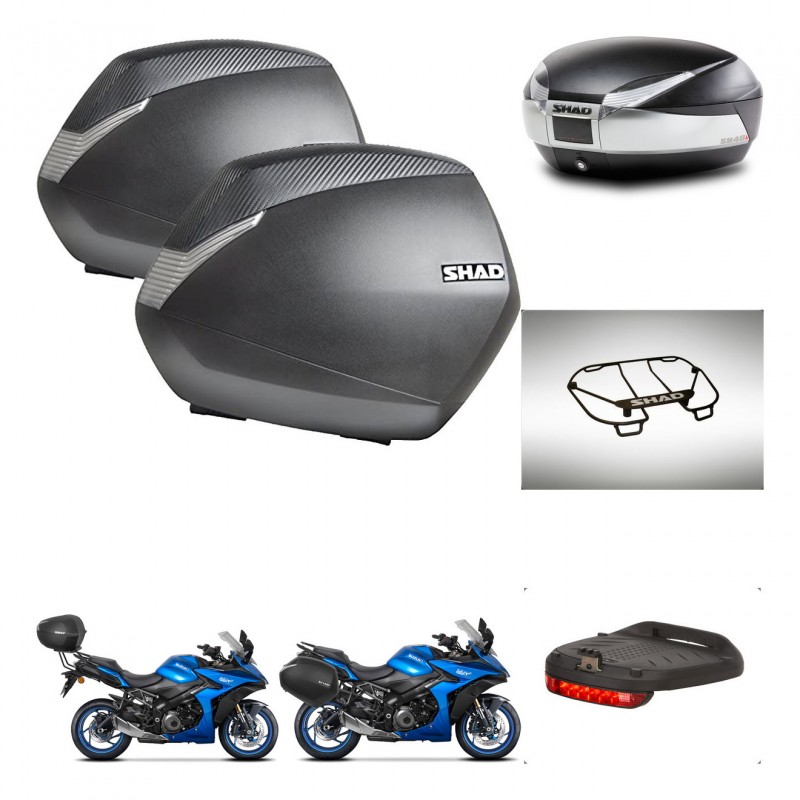 SHAD Baul SH48 + soporte montaje maletas SH36 accesorios TITANIUM PREMIUM KIT-481503