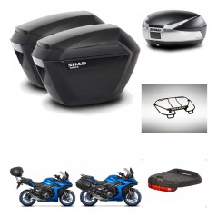 SHAD SH48 trunk + mounting bracket sh23 suitcases accessories TITANIUM PREMIUM KIT-481505