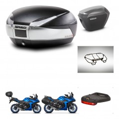 SHAD Maletas sh23 alu + soporte montaje baul SH48 accesorios TITANIUM PREMIUM KIT-481508