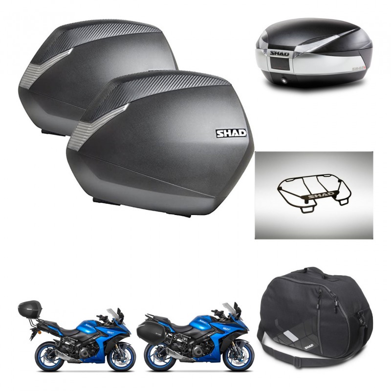 SHAD SH48 trunk + mounting bracket SH36 suitcases accessories TITANIUM PREMIUM KIT-481509