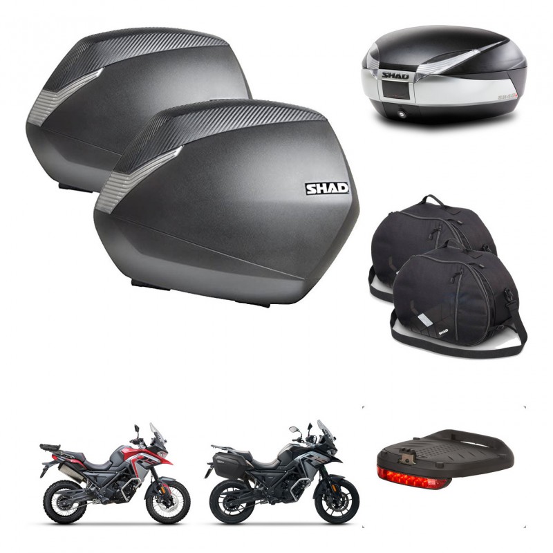SHAD SH48 trunk + mounting bracket SH36 suitcases accessories TITANIUM PREMIUM KIT-481528