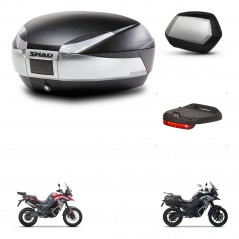 SHAD Maletas SH35 PREMIUM + soporte montaje baul SH48 accesorios TITANIUM KIT-481530