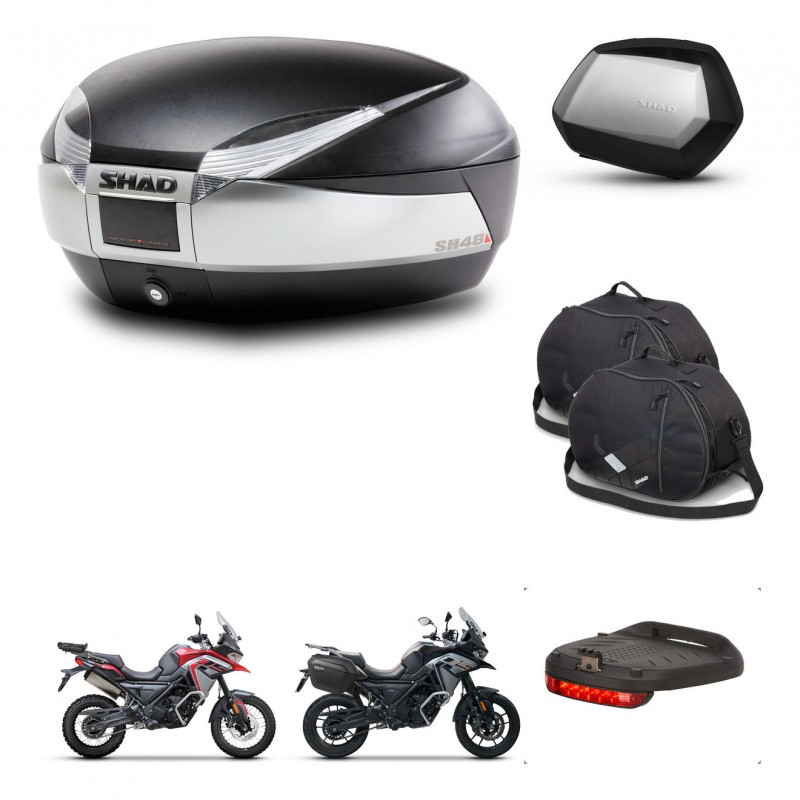 SHAD SH35 PREMIUM suitcases + mounting bracket SH48 trunk accessories TITANIUM KIT-481531