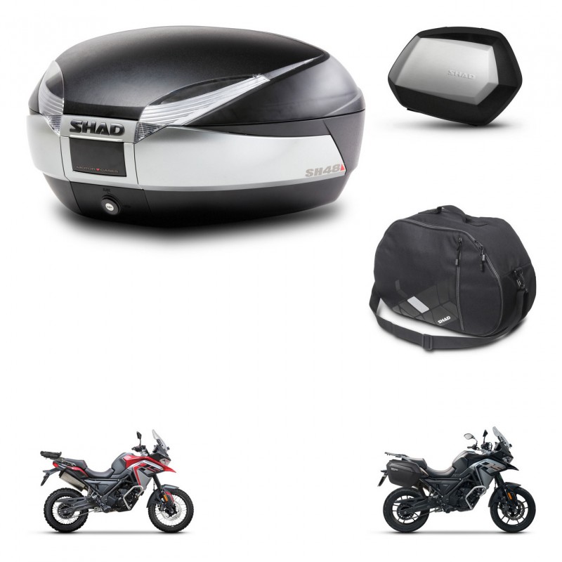 SHAD Maletas SH35 PREMIUM + soporte montaje baul SH48 accesorios TITANIUM KIT-481536