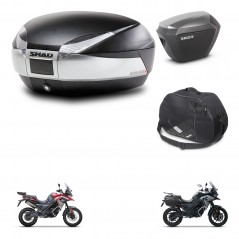 SHAD Maletas sh23 alu + soporte montaje baul SH48 accesorios TITANIUM PREMIUM KIT-481538