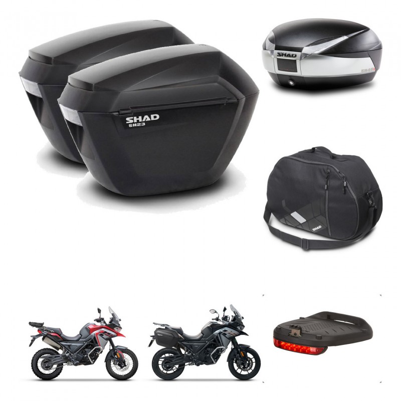 SHAD SH48 trunk + mounting bracket sh23 suitcases accessories TITANIUM PREMIUM KIT-481541