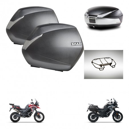 SHAD SH48 trunk + mounting bracket SH36 suitcases accessories TITANIUM PREMIUM KIT-481545