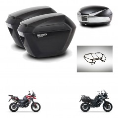 SHAD SH48 trunk + mounting bracket sh23 suitcases accessories TITANIUM PREMIUM KIT-481547