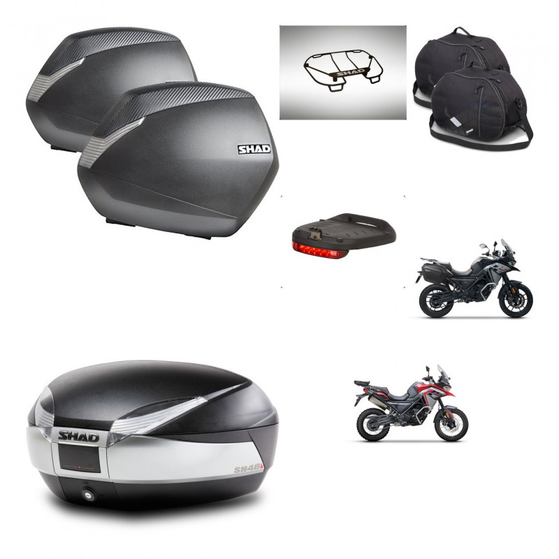 SHAD SH48 trunk + mounting bracket SH36 suitcases accessories TITANIUM PREMIUM KIT-481552