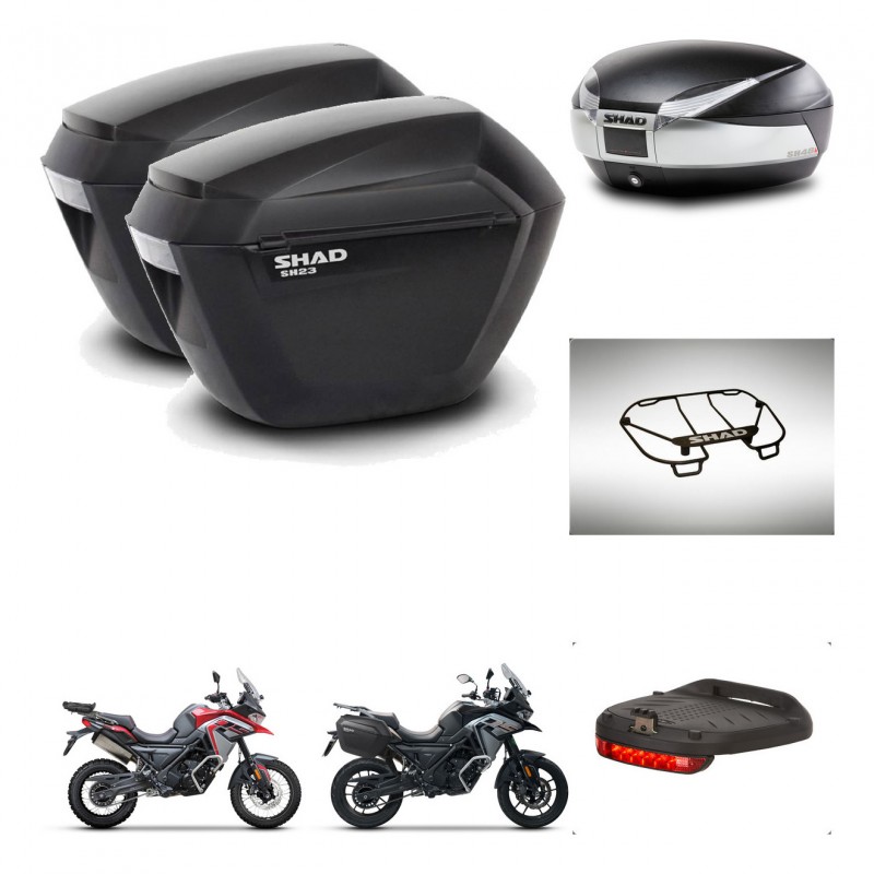 SHAD SH48 trunk + mounting bracket sh23 suitcases accessories TITANIUM PREMIUM KIT-481553