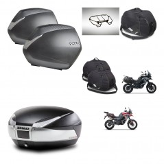 SHAD SH48 trunk + mounting bracket SH36 suitcases accessories TITANIUM PREMIUM KIT-481558