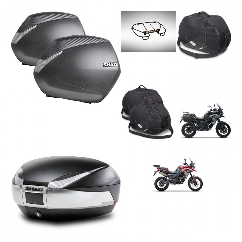 SHAD SH48 trunk + mounting bracket SH36 suitcases accessories TITANIUM PREMIUM KIT-481558