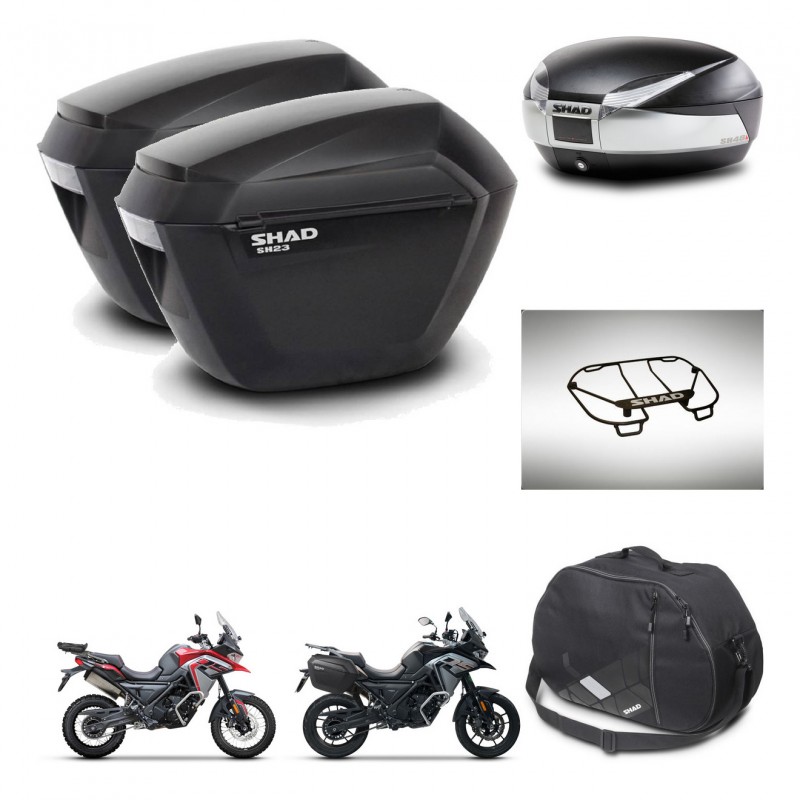 SHAD Baul SH48 + soporte montaje maletas sh23 accesorios TITANIUM PREMIUM KIT-481559