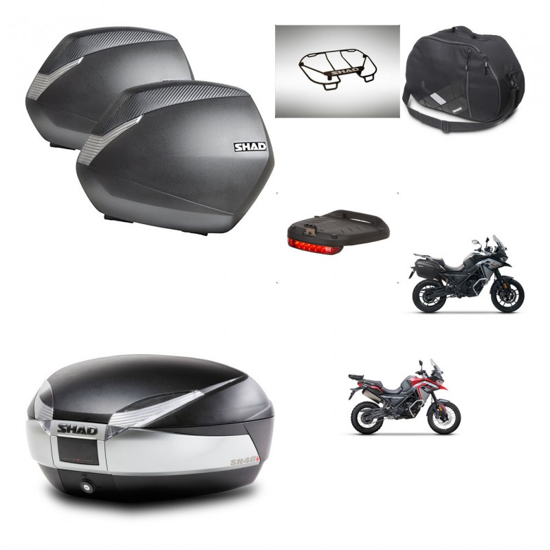 SHAD SH48 trunk + mounting bracket SH36 suitcases accessories TITANIUM PREMIUM KIT-481563