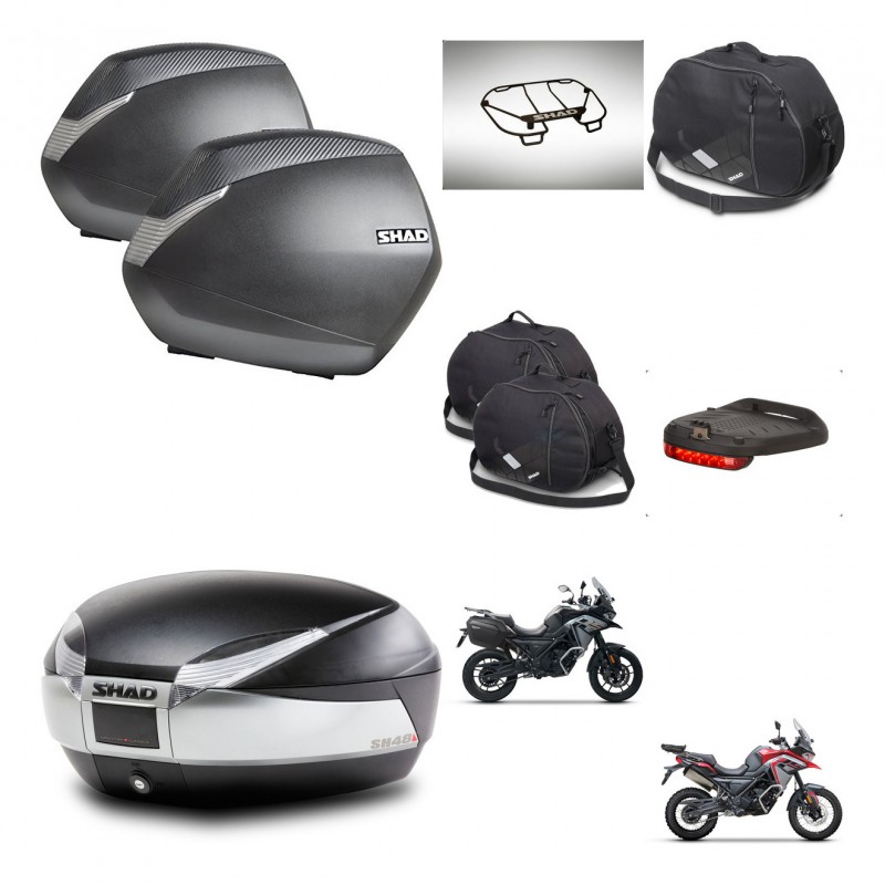 SHAD Baul SH48 + soporte montaje maletas SH36 accesorios TITANIUM PREMIUM KIT-481564