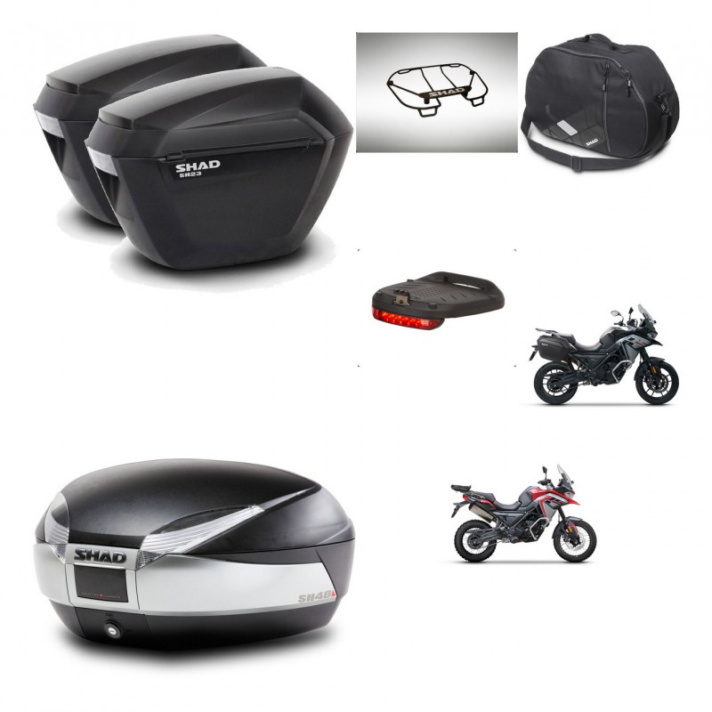 SHAD SH48 trunk + mounting bracket sh23 suitcases accessories TITANIUM PREMIUM KIT-481565