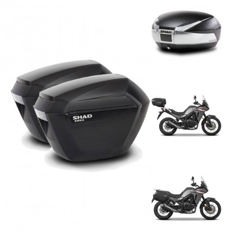 SHAD SH48 trunk + mounting bracket sh23 suitcases TITANIUM PREMIUM KIT-481571