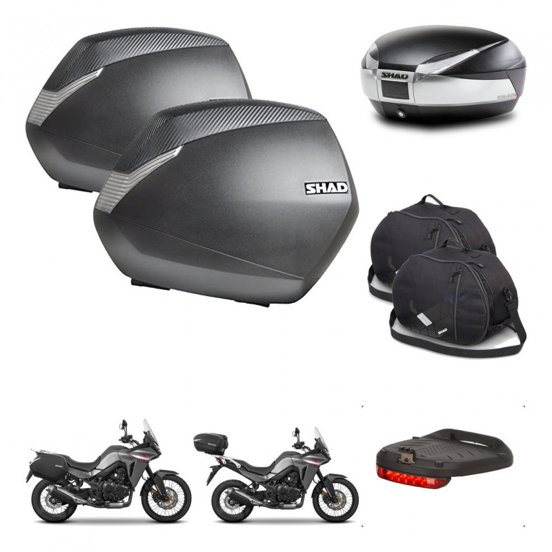 SHAD Baul SH48 + soporte montaje maletas SH36 accesorios TITANIUM PREMIUM KIT-481576