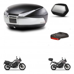 SHAD Maletas SH35 PREMIUM + soporte montaje baul SH48 accesorios TITANIUM KIT-481578