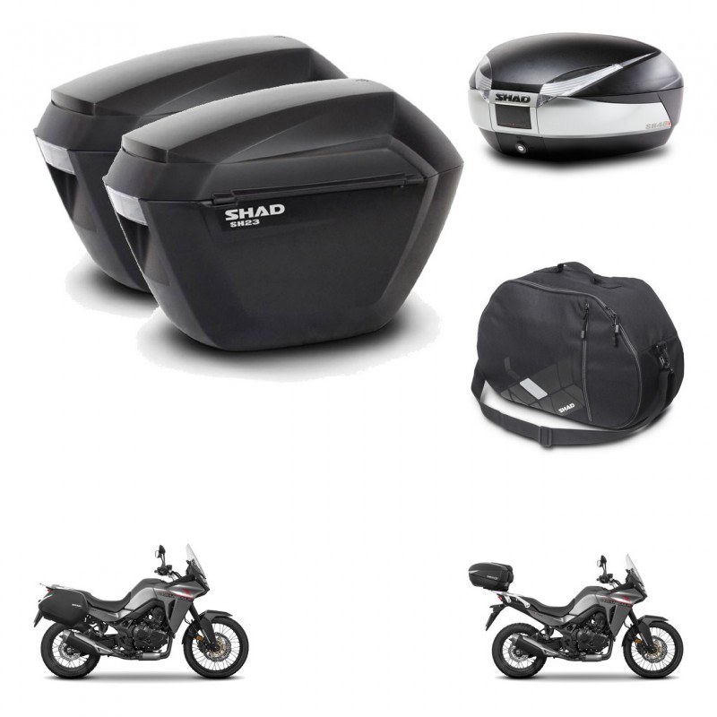 SHAD SH48 trunk + mounting bracket sh23 suitcases accessories TITANIUM PREMIUM KIT-481583