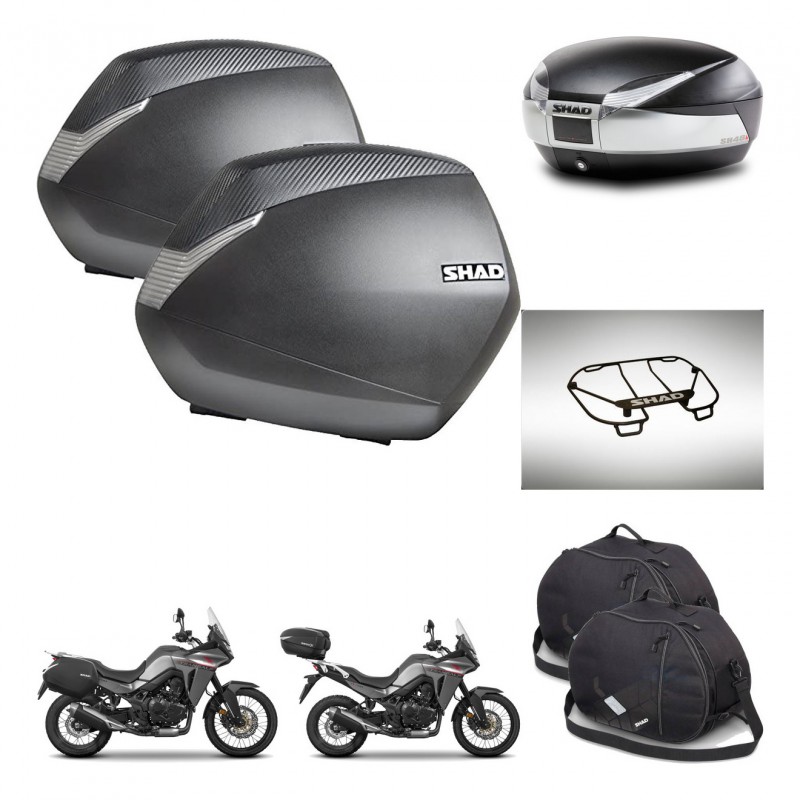 SHAD SH48 trunk + mounting bracket SH36 suitcases accessories TITANIUM PREMIUM KIT-481594