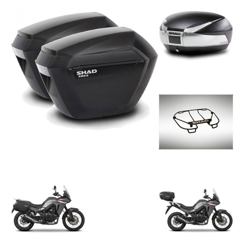 SHAD SH48 trunk + mounting bracket sh23 suitcases accessories TITANIUM PREMIUM KIT-481595