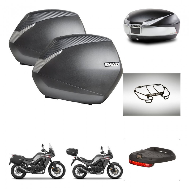 SHAD SH48 trunk + mounting bracket SH36 suitcases accessories TITANIUM PREMIUM KIT-481599