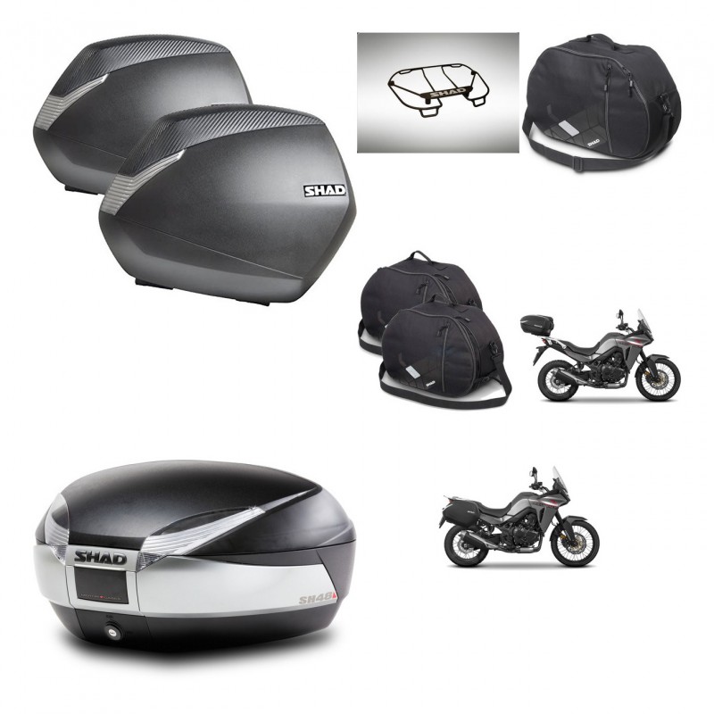 SHAD SH48 trunk + mounting bracket SH36 suitcases accessories TITANIUM PREMIUM KIT-481606
