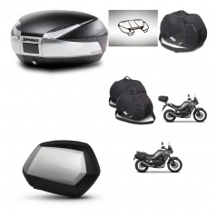 SHAD SH35 PREMIUM suitcases + mounting bracket SH48 trunk accessories TITANIUM KIT-481609