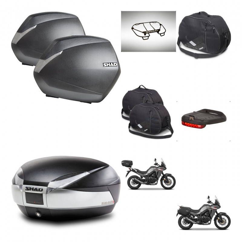 SHAD Baul SH48 + soporte montaje maletas SH36 accesorios TITANIUM PREMIUM KIT-481612