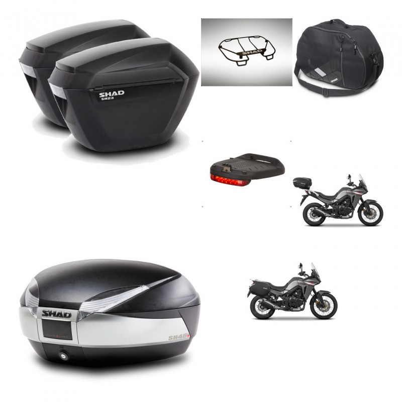 SHAD Baul SH48 + soporte montaje maletas sh23 accesorios TITANIUM PREMIUM KIT-481613