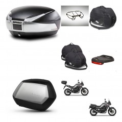 SHAD Maletas SH35 PREMIUM + soporte montaje baul SH48 accesorios TITANIUM KIT-481615