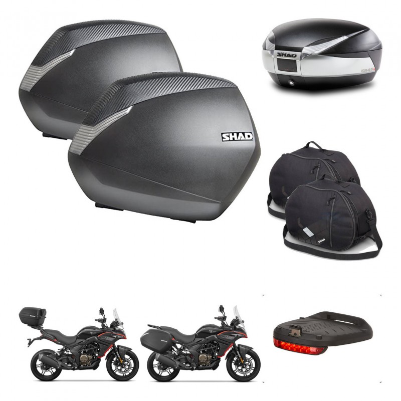 SHAD SH48 trunk + mounting bracket SH36 suitcases accessories TITANIUM PREMIUM KIT-481624