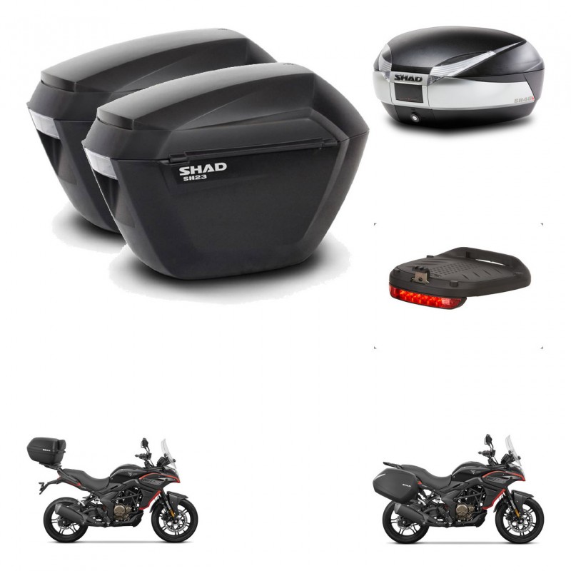 SHAD SH48 trunk + mounting bracket sh23 suitcases accessories TITANIUM PREMIUM KIT-481625