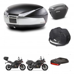 SHAD Maletas sh23 alu + soporte montaje baul SH48 accesorios TITANIUM PREMIUM KIT-481640