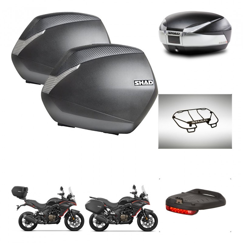 SHAD SH48 trunk + mounting bracket SH36 suitcases accessories TITANIUM PREMIUM KIT-481647