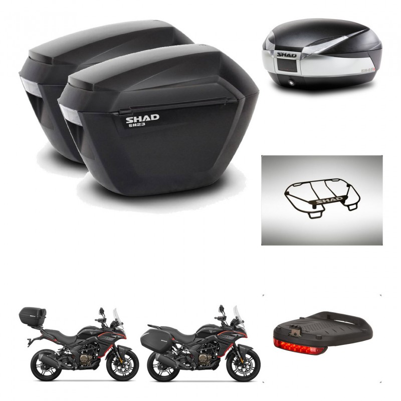 SHAD SH48 trunk + mounting bracket sh23 suitcases accessories TITANIUM PREMIUM KIT-481649