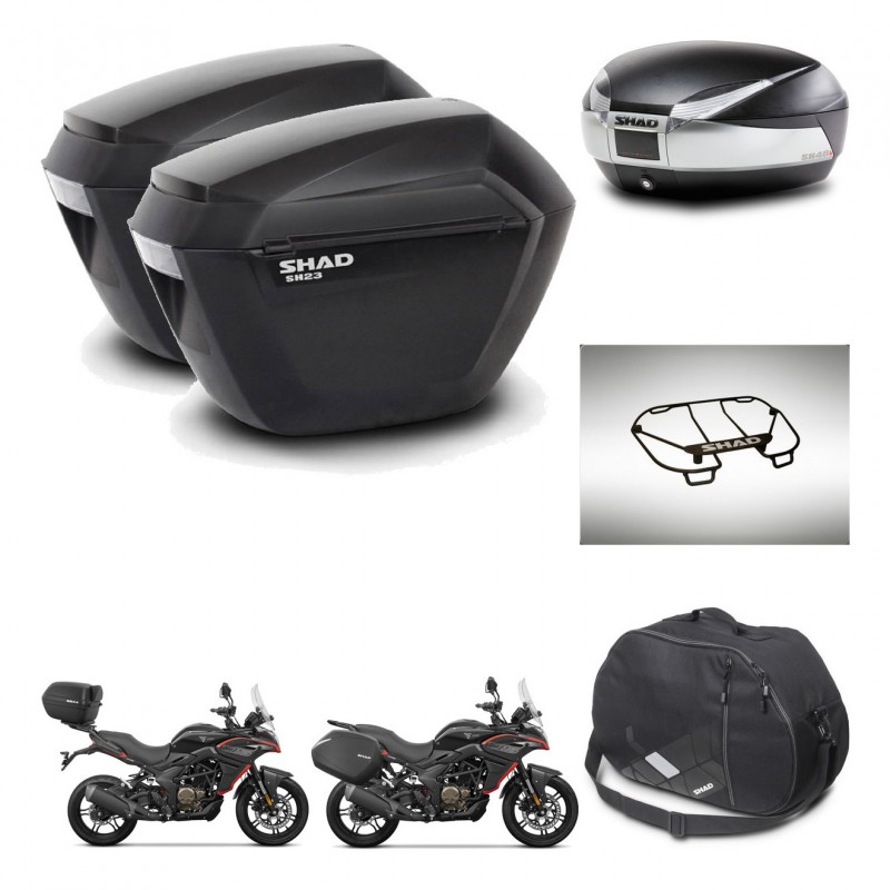 SHAD SH48 trunk + mounting bracket sh23 suitcases accessories TITANIUM PREMIUM KIT-481655