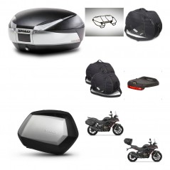 SHAD SH35 PREMIUM suitcases + mounting bracket SH48 trunk accessories TITANIUM KIT-481663