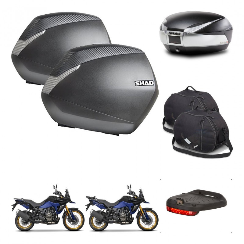 SHAD SH48 trunk + mounting bracket SH36 suitcases accessories TITANIUM PREMIUM KIT-481672